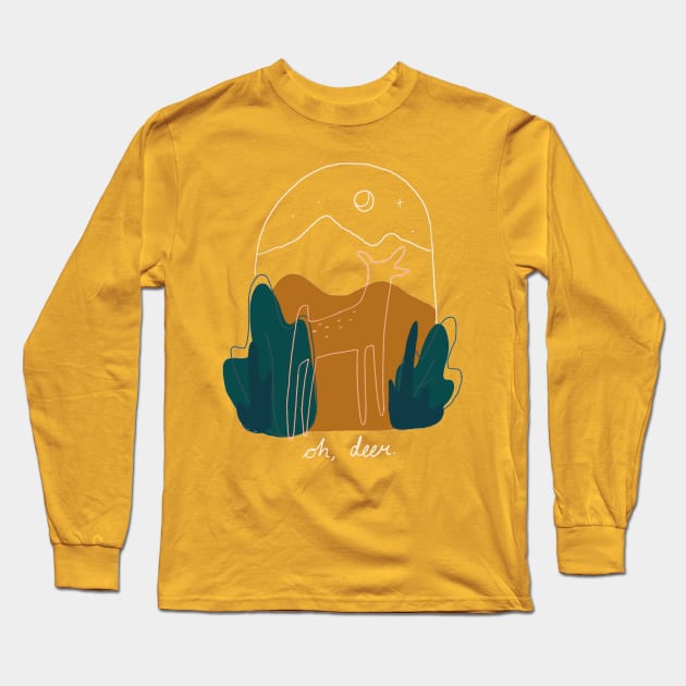 Oh, Deer Long Sleeve T-Shirt by kikamack